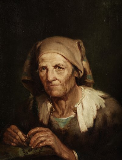 Portrait of an Old Woman by Giuseppe Nogari